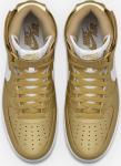 Nike air force 1 high metallic gold top