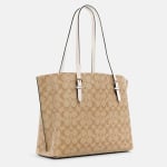 Сумка Coach Outlet Mollie Tote in Signature Canvas, светло-бежевый/белый - фото 2