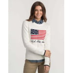 Свитер U.S. Polo Assn. Flag Crew Neck, белый - фото