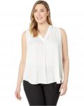 Блуза Vince Camuto Plus Size Sleeveless V-Neck Rumple Blouse, цвет New Ivory - фото 4