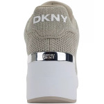 Женские парковые кроссовки на танкетке на шнуровке DKNY, серебро - фото 3