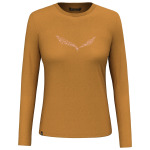 Функциональная рубашка Salewa Solidlogo Dry L/S Tee, цвет Golden Brown - фото