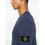 Stone Island шерстяной свитер в рубчик, синий - фото 4