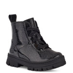 Блестящие сапоги UGG Ashton для девочек на шнуровке (для малышей), черный - фото