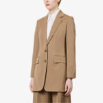 Однобортный пиджак caprile из смесовой шерсти Max Mara, цвет mud - фото 3