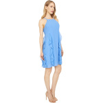 Платье Vince Camuto Chiffon Halter Float Dress with Ruffle Seam Detail, цвет Periwinkle - фото 4