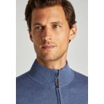 Вязаный свитер 1/2 ZIP Façonnable, цвет pop blue - фото 4