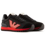 EMPORIO ARMANI EA Lifestyle Shoes Men Low-top Black/Red - фото 3