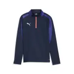 Футболка PUMA "топ individualLIGA с молнией четверть длины молодежная", синий - фото