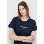 Хлопковая футболка Pepe Jeans, темно-синий - фото