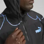 Тренировочная куртка PUMA "Olympique de Marseille FtblStatement мужская куртка с капюшоном", цвет Black Light Aqua Blue - фото 5