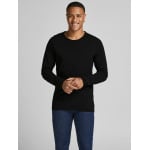 Лонгслив Jack & Jones Basic Stretch Shirt JJEBASIC Dünner Pullover, черный - фото 2