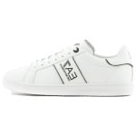 Кроссовки Ea7 EMPORIO ARMANI Logo-print Leather Sneakers, белый - фото