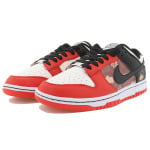 Кроссовки Nike Dunk Skateboarding Shoes Men Low-top Black/Dark Obsidian/Total Orange, красный - фото 3