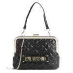 Стеганая сумка через плечо из искусственной кожи Love Moschino, черный - фото