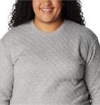 Толстовка Plus Size Columbia Lodge Quilted Crew Columbia, цвет Light Grey Heather - фото 3