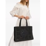 Tory Burch сумка-тоут Ella из рафии, черный - фото 2