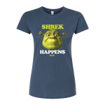 Облегающая футболка для юниоров Shrek Happens Meme Licensed Character, синий - фото