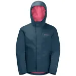 Дождевик Jack Wolfskin «TUCAN JACKET K», с капюшоном, цвет dark-sea - фото 2