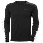 Базовый слой с длинным рукавом Helly Hansen Lifa Active Stripe Crew, черный - фото