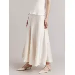 Юбка Ghost Diana Bias Cut Satin Maxi, слоновая кость - фото 3