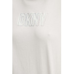 Хлопковая футболка Dkny, бежевый - фото 6