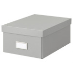 Коробка с крышкой, светло-серая, 23х32х14 см, HOVKRATS IKEA - фото