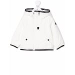 Moncler Enfant куртка с контрастной отделкой, белый - фото