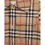 Детская стеганая куртка в клетку Gideon, размер 6М-24М Burberry, цвет Archive Beige Check - фото 3