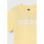 Детская хлопковая футболка LK Lin CO Tee adidas, желтый - фото 3