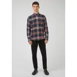 Рубашка Ben Sherman с длинными рукавами "Oversized Brushed Check", планка с пуговицами на 3 пальца, цвет Midnight - фото 3