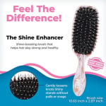 Щетка Wetbrush для улучшения блеска с мягкой щеткой Intelliflex и натуральной щетиной кабана, мраморная бронза, Wet Brush - фото 2