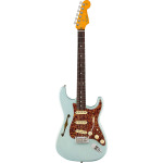 Электрогитара Fender American Professional II Stratocaster Thinline, ограниченная серия, прозрачная, цвет Daphne Blue - фото 2