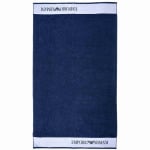 Пляжное полотенце Emporio Armani WOVEN TOWEL BEACHWEAR 1er, 170x10x100 см, темно-синий - фото