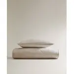 Детское крашеное льняное полосатое одеяло Zara Home, коричневый - фото 7