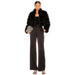 Куртка Adrienne Landau Faux Fox Fur, черный - фото 4