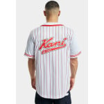 Рубашка KM232-009-2 KK VARSITY PINSTRIPE Karl Kani, белый красный - фото