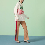 Толстовка (WMNS) Gucci Cotton jersey hooded sweatshirt with Gucci Depuis 1921 cat print 'White', белый - фото 4