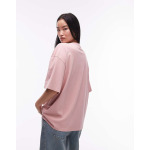 Topshop – футболка Oversize в цвете Rosa mit Arizona-Grafik - фото 4