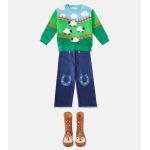 Толстовка из хлопкового флиса с принтом Stella Mccartney Kids, цвет multicolor/multicolo - фото 2