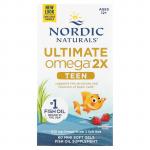 Nordic Naturals Ultimate Omega 2X Teen Клубника 60 маленьких мягких капсул - фото