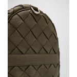 Мужская спортивная сумка из зерненой кожи Intrecciato Bottega Veneta, цвет Silvernat - фото 3