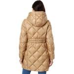 Пуховик Michael Kors Hooded Long Quilt Puffer M426079C68, хаки - фото 2