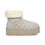 Кеды классические мини платформа войлочные Ugg, серый - фото 3