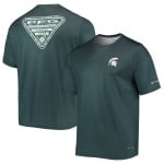 Мужская футболка Columbia Green Michigan State Spartans Terminal Tackle Omni-Shade - фото