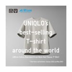 Футболка хлопковая Uniqlo AIRism с круглым вырезом, белый дубль - фото 8