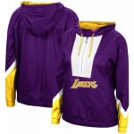 Женская ветровка с половиной молнии Mitchell & Ness Purple Los Angeles Lakers 2.0 с капюшоном - фото 3