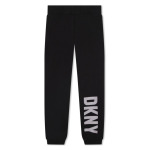 DKNY graphic-print cotton track pants, черный - фото