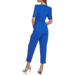 Комбинезон DKNY Puff Sleeve V-Neck Scuba Crepe Jumpsuit, цвет Deep Cobalt - фото 3