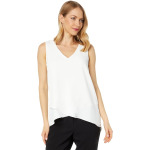 Блуза Vince Camuto Sleeveless V-Neck Overlap, цвет New Ivory - фото